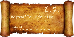 Bagaméri Füzike névjegykártya